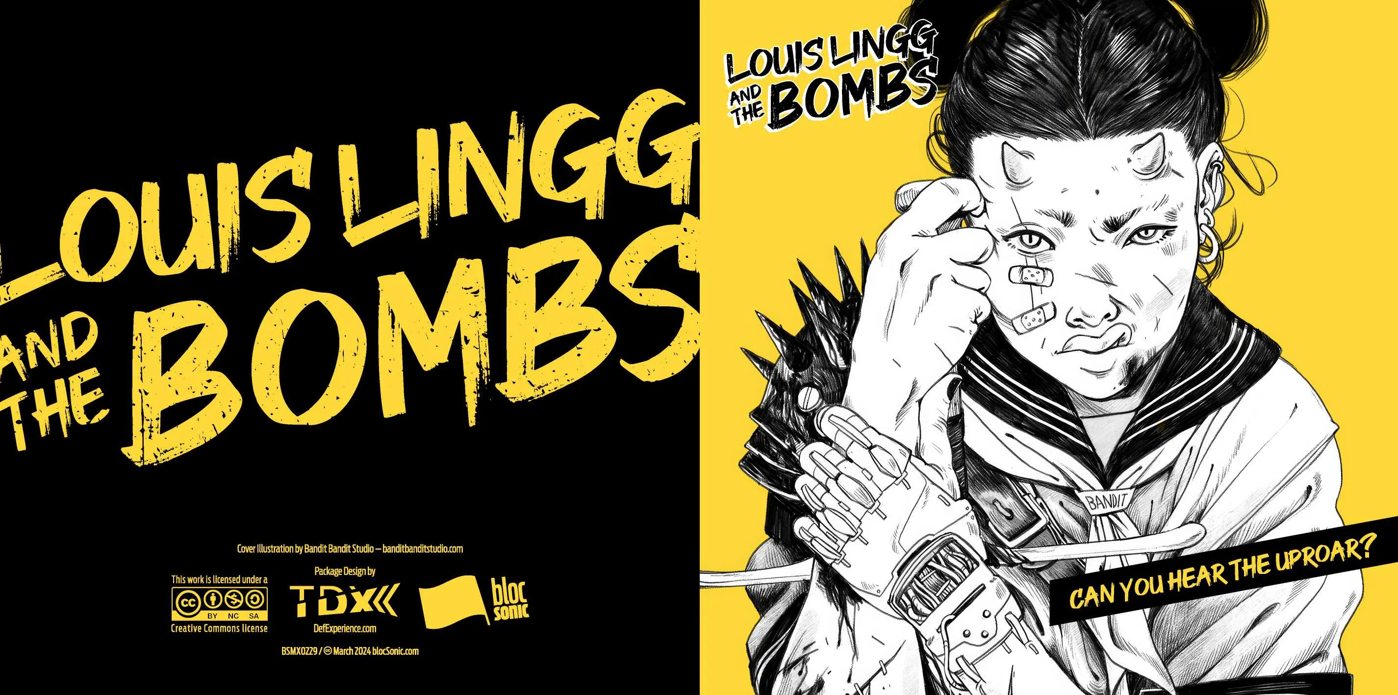 Album insert for “Can You Hear The Uproar?” by Louis Lingg and The Bombs