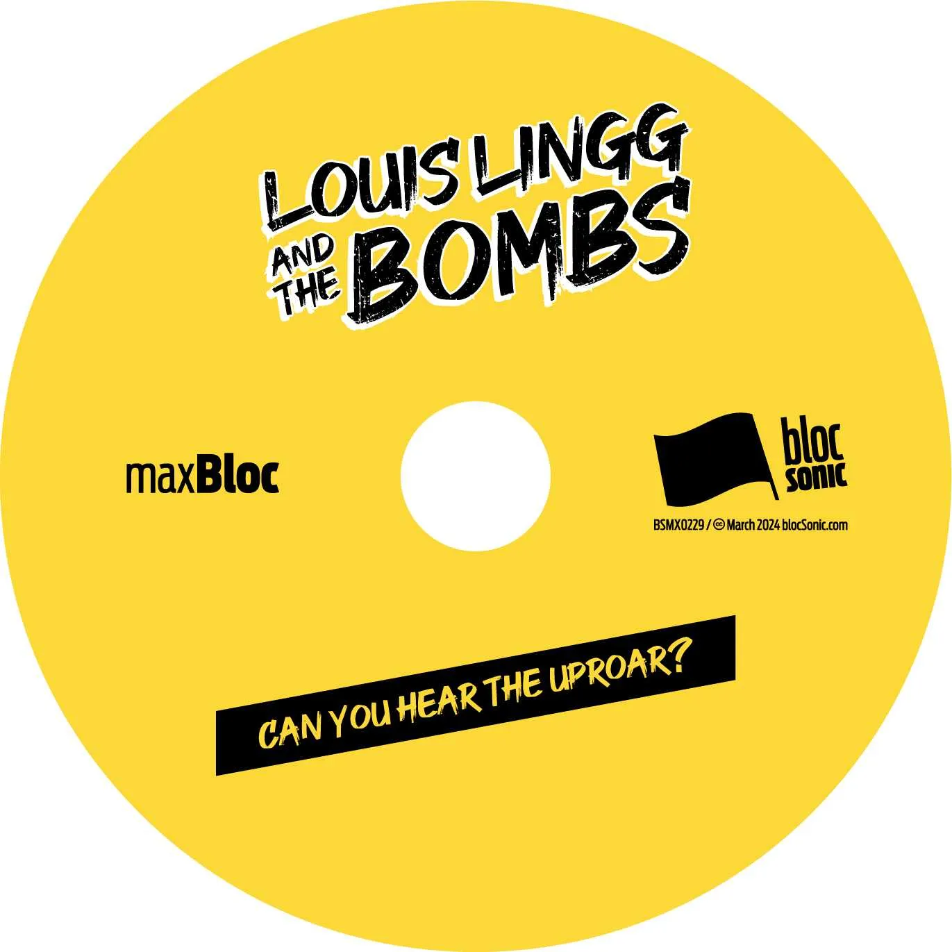 Album disc for “Can You Hear The Uproar?” by Louis Lingg and The Bombs