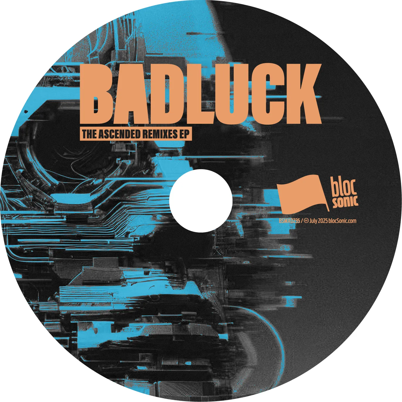 Album disc art for “The Ascended Remixes EP” by BADLUCK