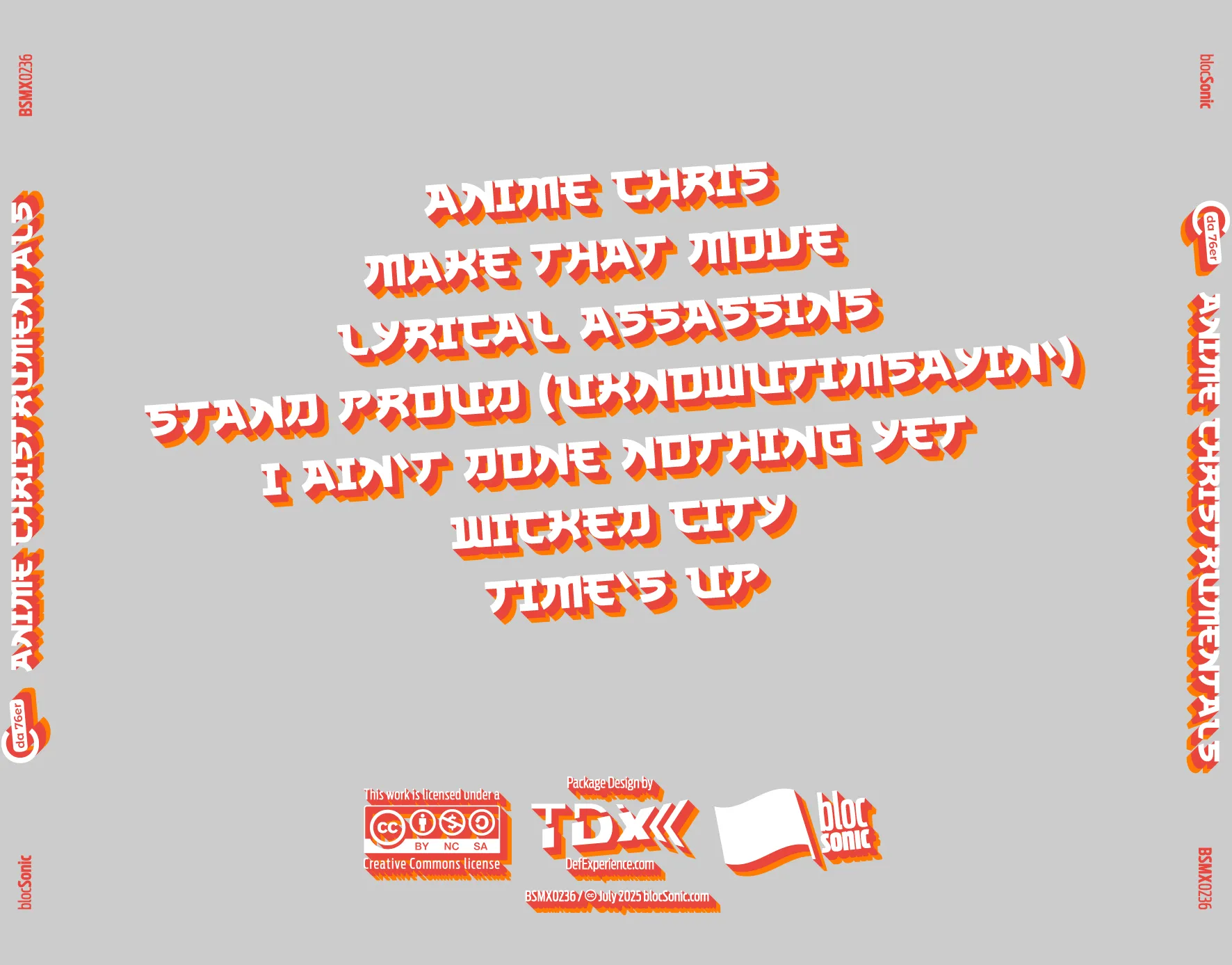 Album traycard art for “Anime Christrumentals” by C da 76er
