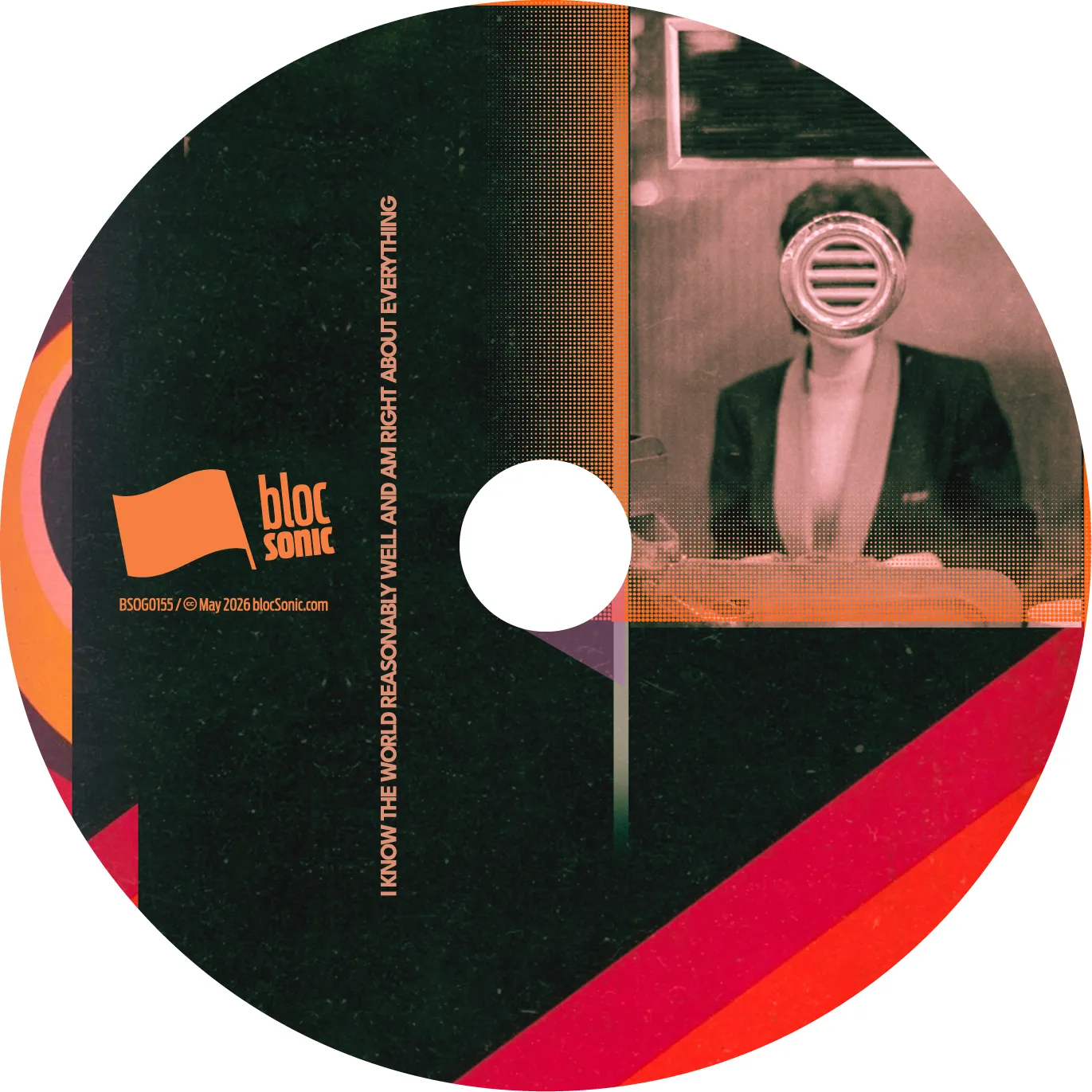 Album disc art for “I Know the World Reasonably Well and Am Right About Everything” by CLOUDWARMER