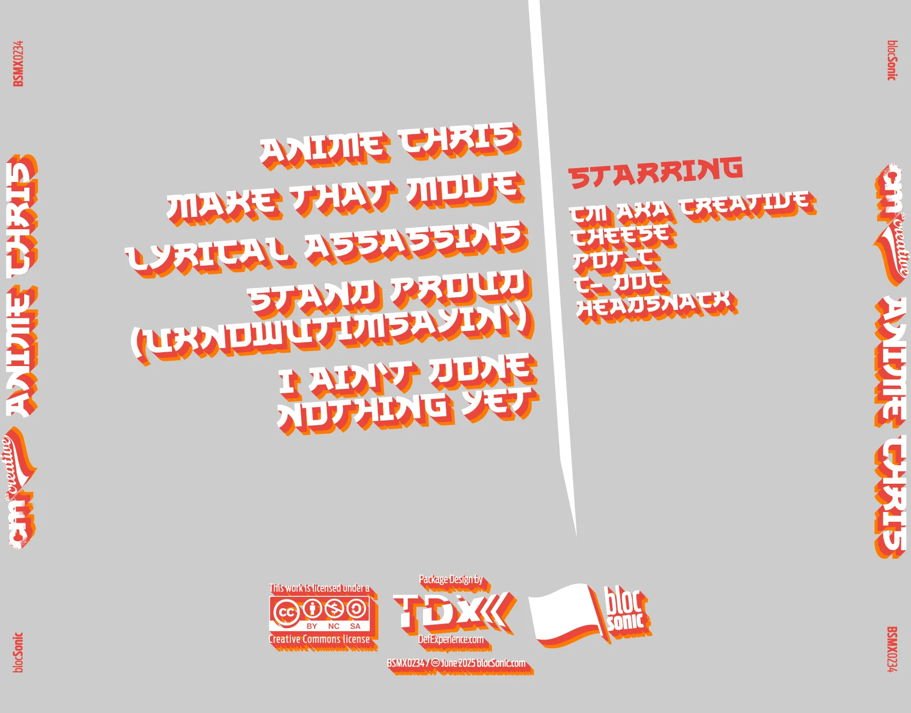 Album traycard art for “Anime Chris” by CM aka Creative