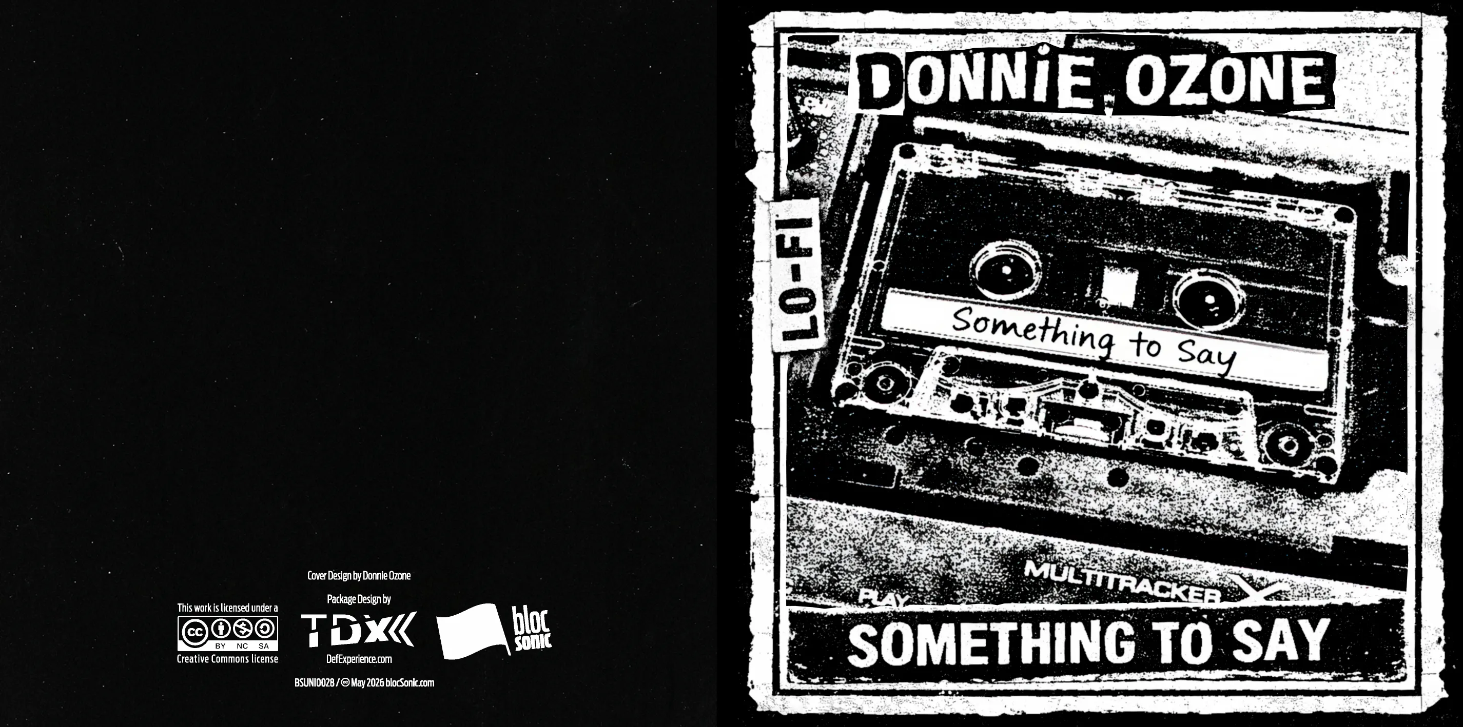 Album insert art for “Something to Say” by Donnie Ozone
