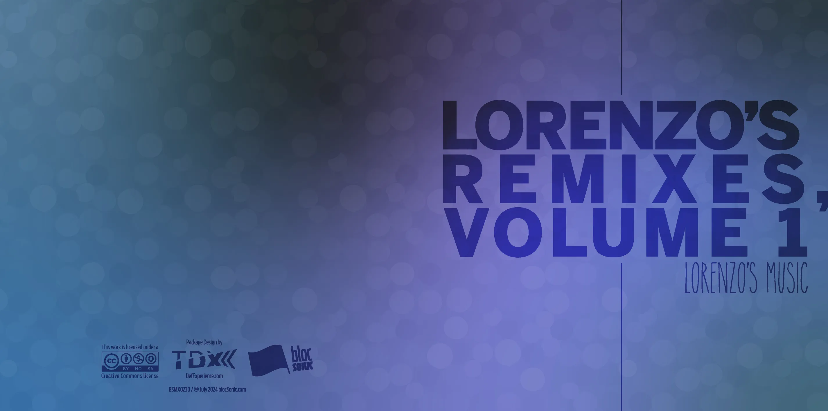 Album insert art for “Lorenzo’s Remixes, Volume 1” by Lorenzo’s Music