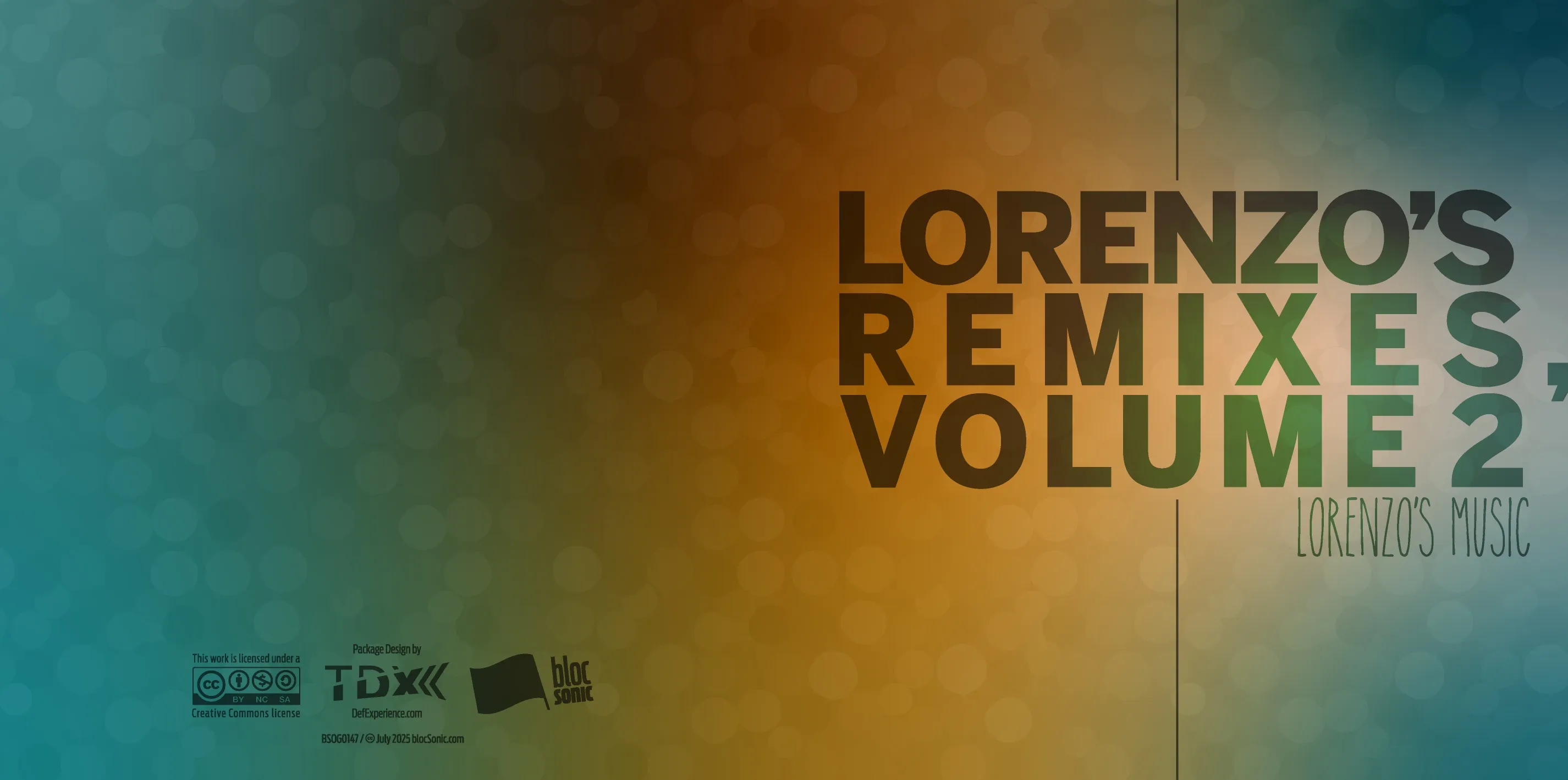 Album insert art for “Lorenzo's Remixes, Volume 2” by Lorenzo’s Music