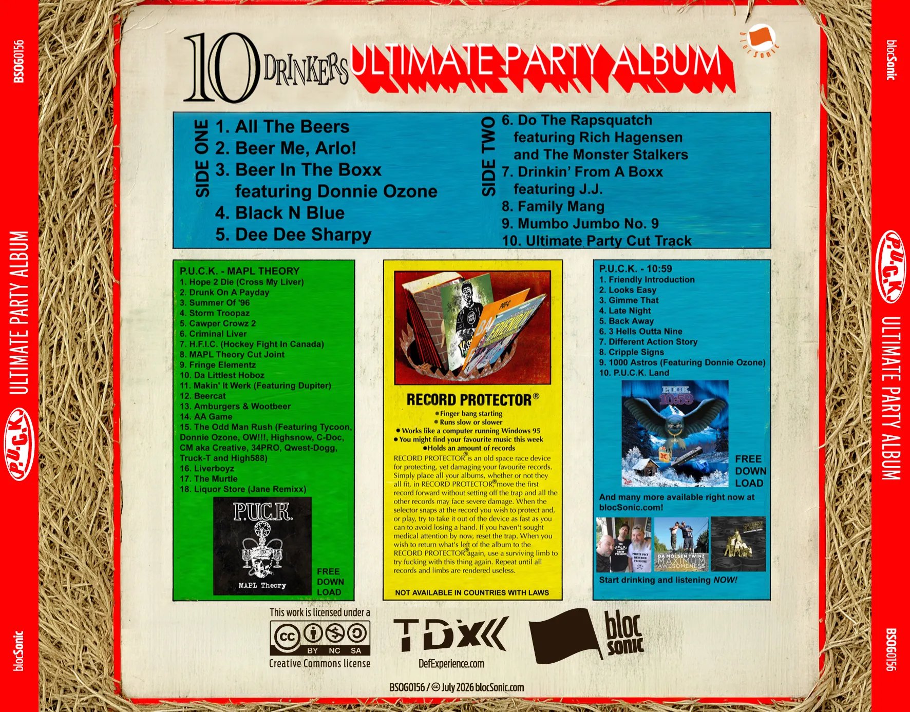 Album traycard art for “Ultimate Party Album” by P.U.C.K.