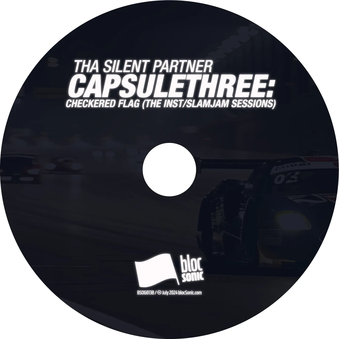 Album disc art for “CAPSULETHREE: Checkered Flag (The Inst/SlamJam Sessions)” by Tha Silent Partner
