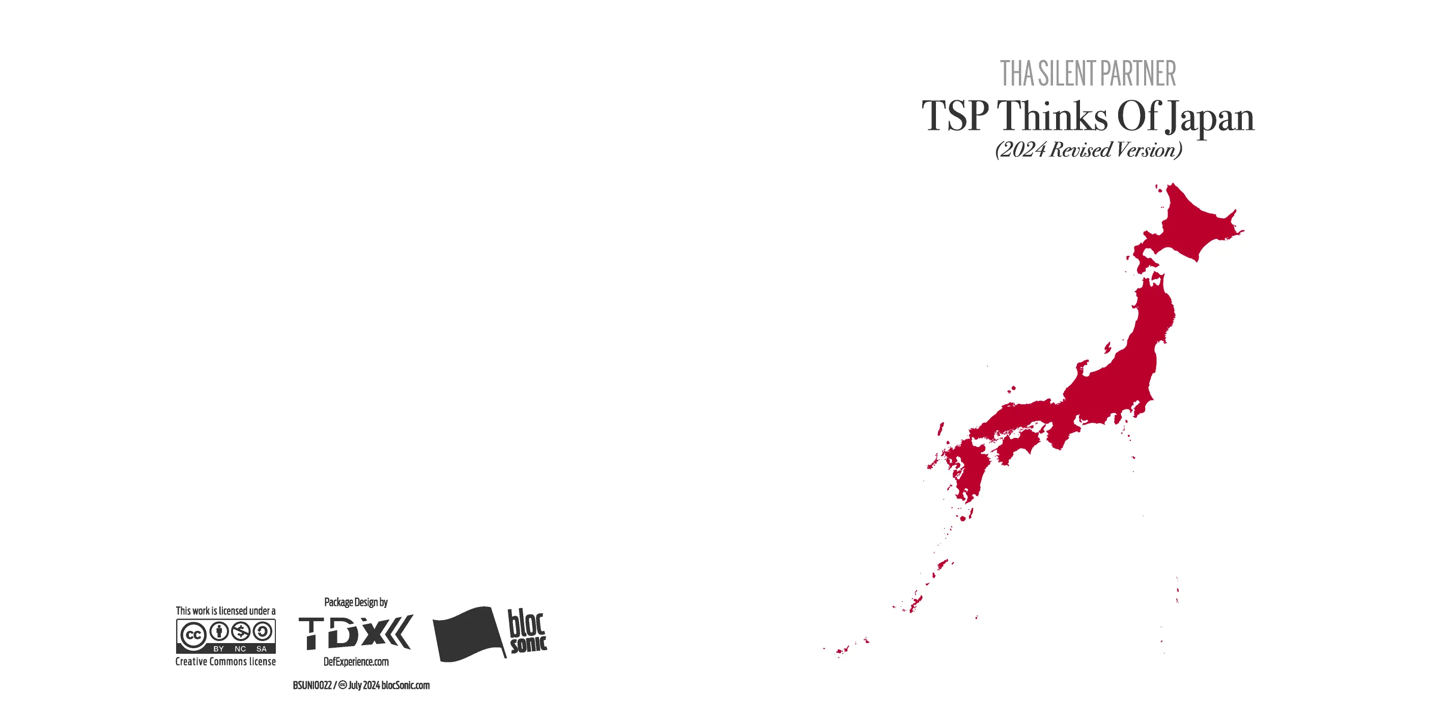 Album insert art for “TSP Thinks Of Japan (2024 Revised Version)” by Tha Silent Partner