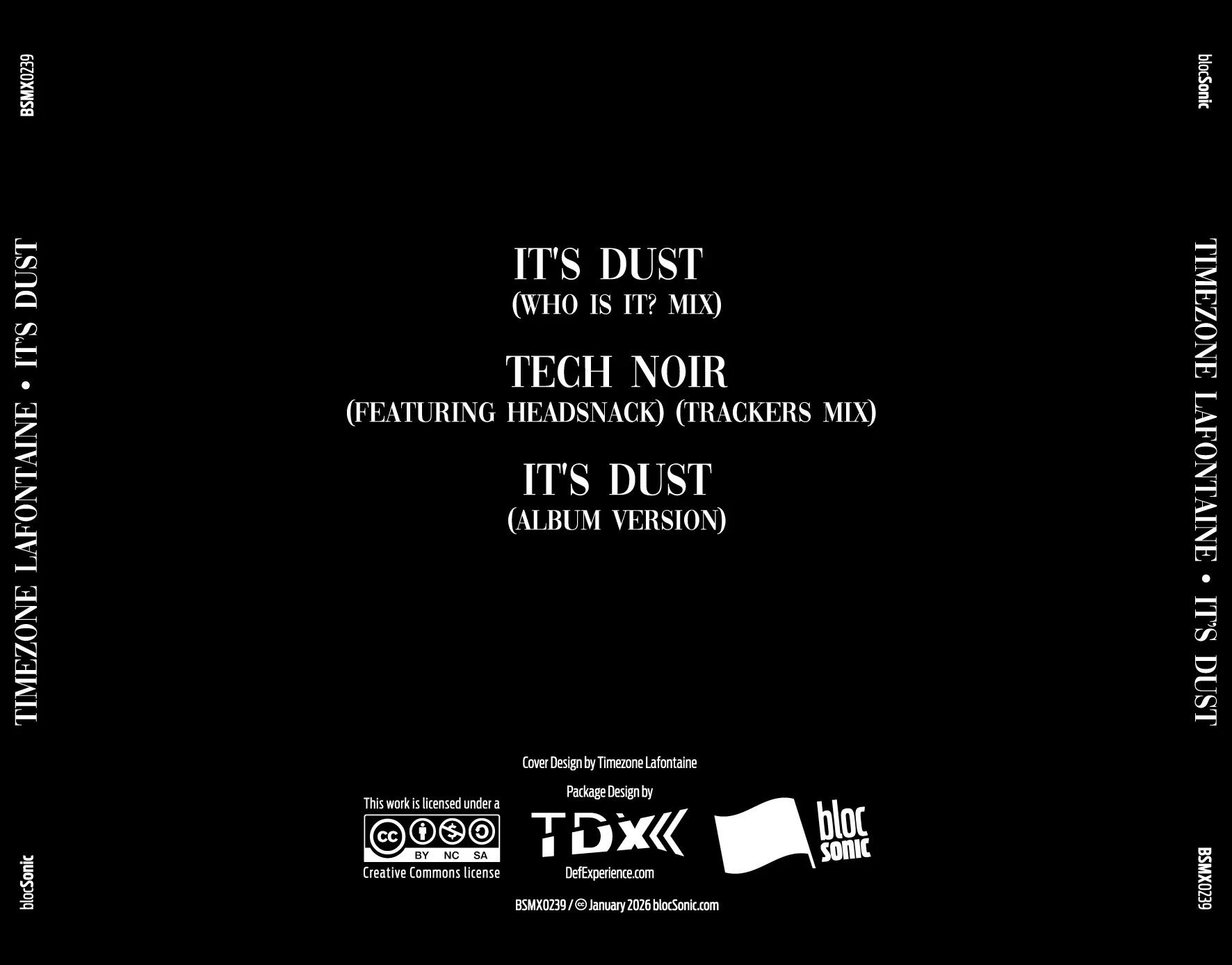 Album traycard art for “It’s Dust” by Timezone Lafontaine