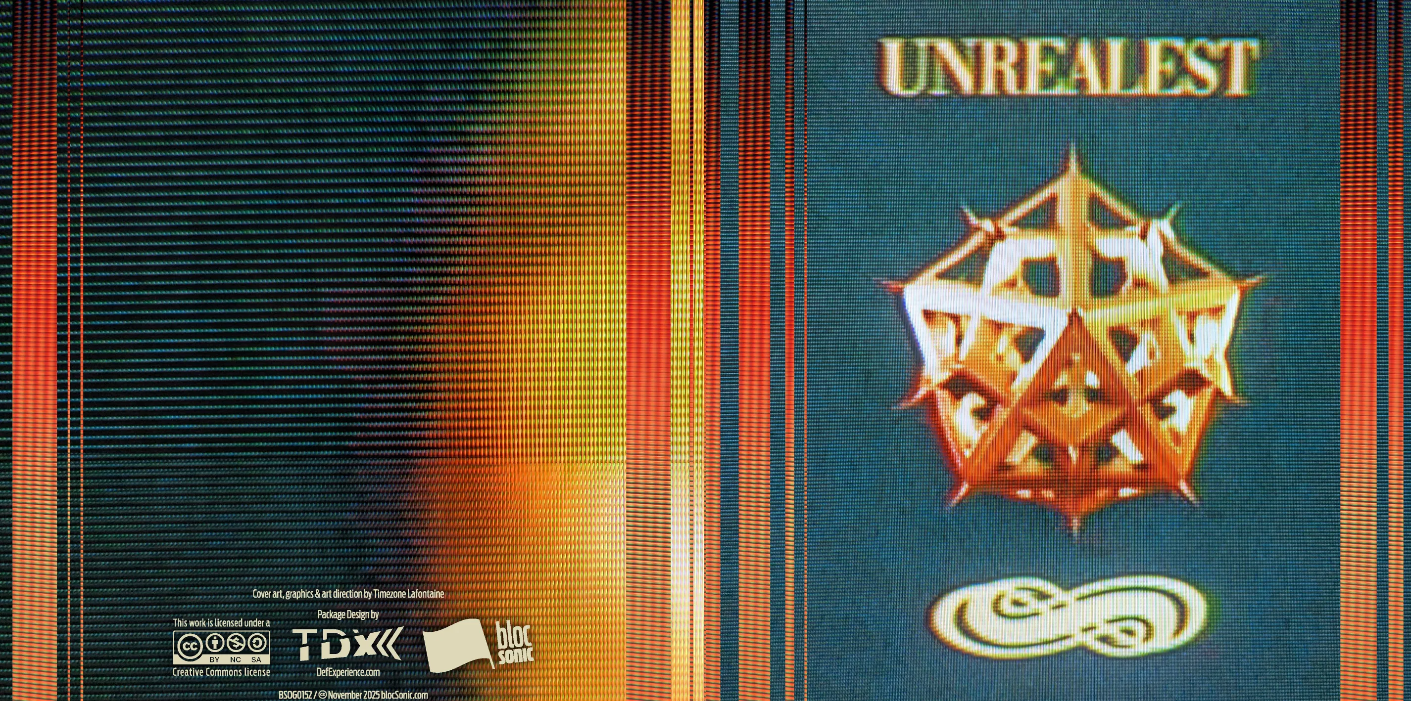Album insert art for “Unrealest” by Timezone Lafontaine