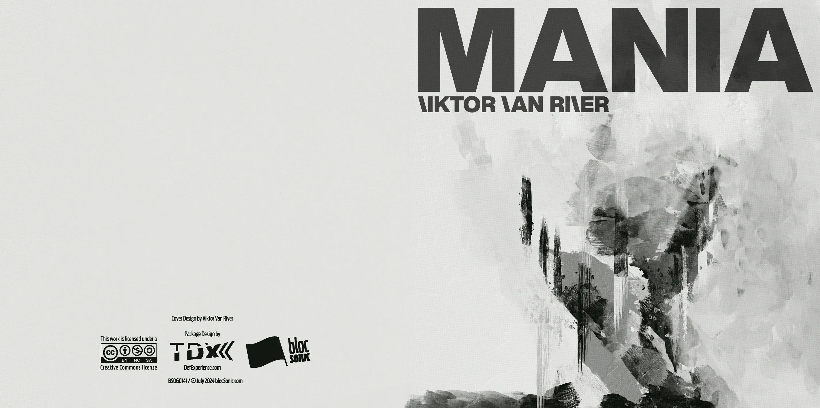 Album insert art for “Mania” by Viktor Van River