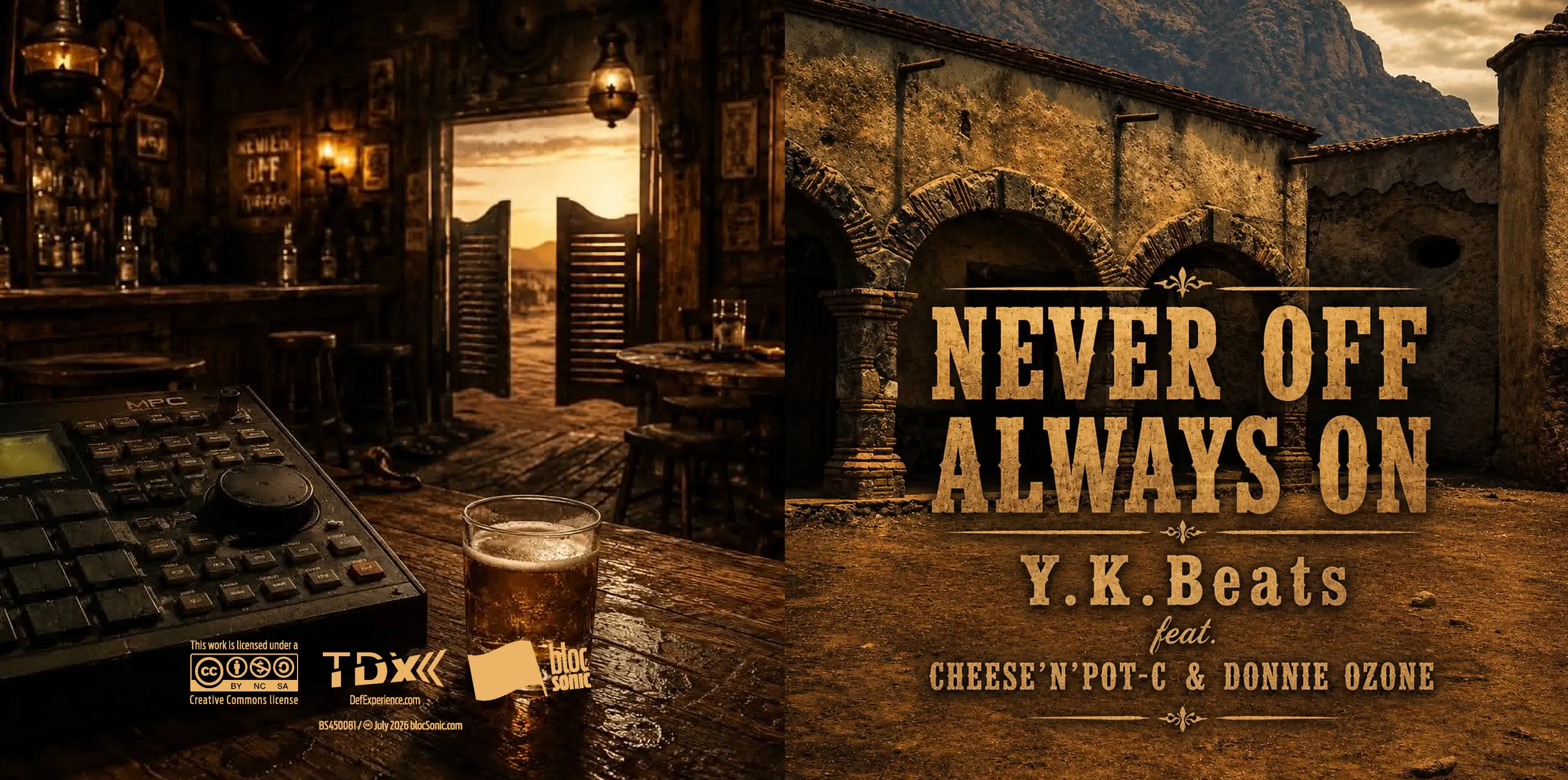 Album insert art for “Never Off Always On” by Y.K.Beats